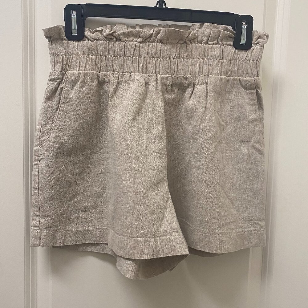 Mahina Linen Blend Paper Bag Short